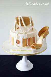 Gold Shoe Birthday Cake & Handbag Gold Shoe Birthday Cake & Handbag