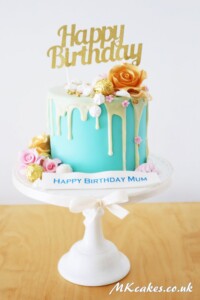 Floral Dripping Birthday Cake Floral Dripping Birthday Cake