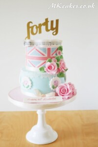 Vintage Birthday Cake with Union Jack Vintage Birthday Cake with Union Jack