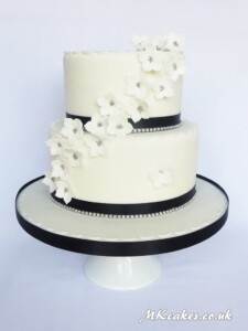 Classic Black & White Birthday Cake Classic Black & White Birthday Cake