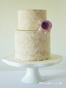 Ivory Edible Lace Birthday Cake Ivory Edible Lace Birthday Cake