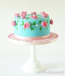 Vintage Blue Birthday Cake Vintage Blue Birthday Cake