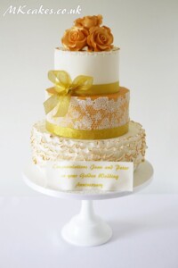 Gold Anniversary Cake MK Cakes | One-of-a-kind cakes for every occasion