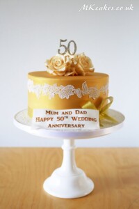 Gold Anniversary Cake MK Cakes | One-of-a-kind cakes for every occasion