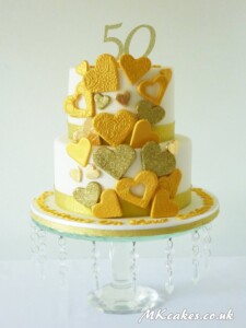 Gold Wedding Anniversary Cake MK Cakes | One-of-a-kind cakes for every occasion