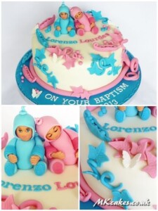 Twins Christening Cake MK Cakes | One-of-a-kind cakes for every occasion