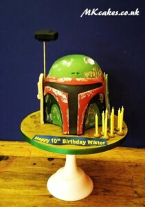 Star Wars Boba Fett helmet Birthday Cake MK Cakes | One-of-a-kind cakes for every occasion