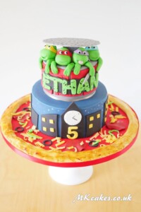 Ninja turtle pizza Birthday Cake MK Cakes | One-of-a-kind cakes for every occasion
