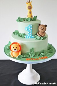 Pastel jungle Birthday Cake MK Cakes | One-of-a-kind cakes for every occasion