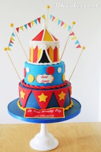 Circus themed Birthday Cake MK Cakes | One-of-a-kind cakes for every occasion