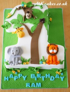 Number one jungle Birthday Cake MK Cakes | One-of-a-kind cakes for every occasion