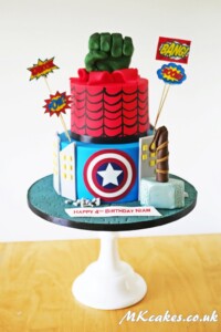 Avengers Birthday Cake with hulk fist MK Cakes | One-of-a-kind cakes for every occasion