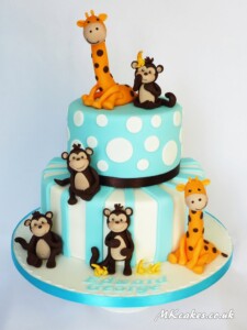 Monkeys and giraffes Birthday Cake MK Cakes | One-of-a-kind cakes for every occasion