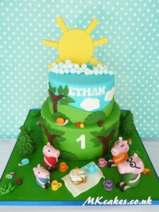 Peppa Pig picnic Birthday Cake MK Cakes | One-of-a-kind cakes for every occasion