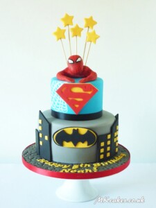 Spiderman and Superman Birthday Cake MK Cakes | One-of-a-kind cakes for every occasion