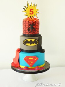 3 tier Superheros Birthday Cake MK Cakes | One-of-a-kind cakes for every occasion