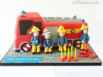 Fireman Sam Fire engine Birthday Cake MK Cakes | One-of-a-kind cakes for every occasion