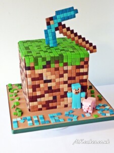 Minecraft cube Birthday Cake MK Cakes | One-of-a-kind cakes for every occasion