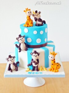 Monkeys and giraffes Birthday Cake MK Cakes | One-of-a-kind cakes for every occasion