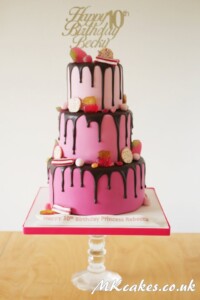 Pink dripping Birthday Cake MK Cakes | One-of-a-kind cakes for every occasion