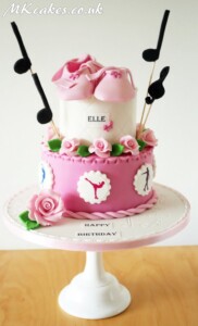Ballet Birthday Cake with musical notes MK Cakes | One-of-a-kind cakes for every occasion