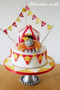 Dumbo Birthday Cake with bunting MK Cakes | One-of-a-kind cakes for every occasion