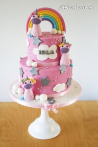 Unicorns and rainbow Birthday Cake MK Cakes | One-of-a-kind cakes for every occasion