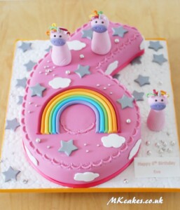 Unicorn number six Birthday Cake MK Cakes | One-of-a-kind cakes for every occasion