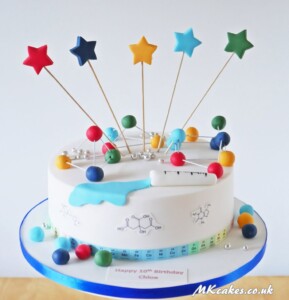 Chemistry themed Birthday Cake MK Cakes | One-of-a-kind cakes for every occasion