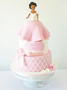 2 tier Birthday Cake with princess doll MK Cakes | One-of-a-kind cakes for every occasion