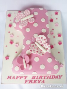 Number one with big butterflies MK Cakes | One-of-a-kind cakes for every occasion