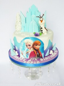 Frozen Birthday Cake with Olaf and castle MK Cakes | One-of-a-kind cakes for every occasion