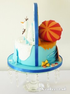 Double sided Frozen Birthday Cake MK Cakes | One-of-a-kind cakes for every occasion