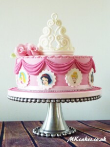 Disney Princess Birthday Cake with tiara MK Cakes | One-of-a-kind cakes for every occasion