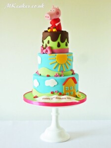 Peppa Pig Birthday Cake 3 tier Peppa Pig birthday cake