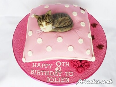 Sleeping cat Birthday Cake MK Cakes | One-of-a-kind cakes for every occasion