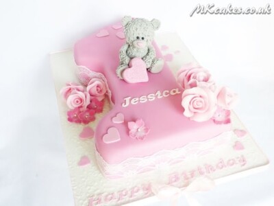 Number one Birthday Cake with tatty teddy MK Cakes | One-of-a-kind cakes for every occasion