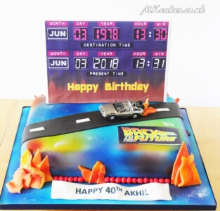 Back to the future Birthday Cake MK Cakes | One-of-a-kind cakes for every occasion