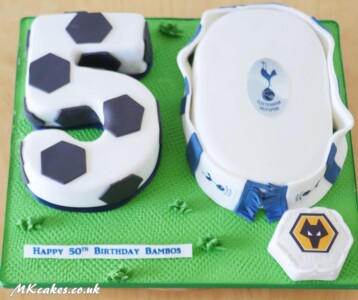 Football themed number Birthday Cake MK Cakes | One-of-a-kind cakes for every occasion