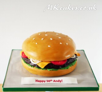 Hamburger Birthday Cake MK Cakes | One-of-a-kind cakes for every occasion