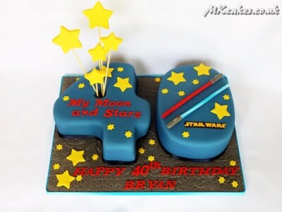 Star Wars number forty Birthday Cake MK Cakes | One-of-a-kind cakes for every occasion
