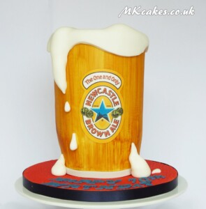 Pint glass Birthday Cake MK Cakes | One-of-a-kind cakes for every occasion