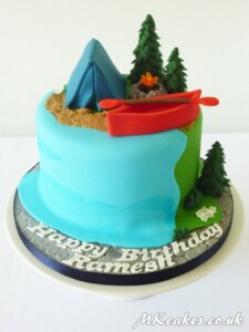 Camping Birthday Cake MK Cakes | One-of-a-kind cakes for every occasion