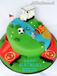 Golf and football Birthday Cake MK Cakes | One-of-a-kind cakes for every occasion
