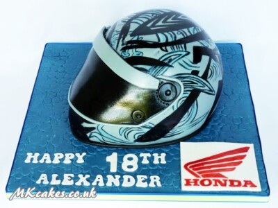 Helmet Birthday Cake MK Cakes | One-of-a-kind cakes for every occasion