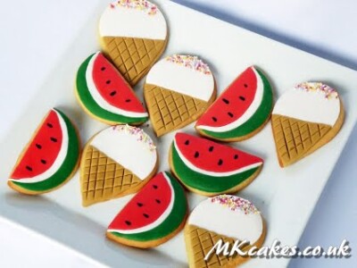 Ice cream and watermelon Cookies MK Cakes | One-of-a-kind cakes for every occasion