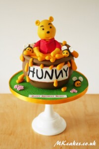 Winnie the Pooh honey barrel Birthday Cake MK Cakes | One-of-a-kind cakes for every occasion