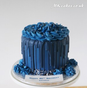 Blue Dripping Cake MK Cakes | One-of-a-kind cakes for every occasion