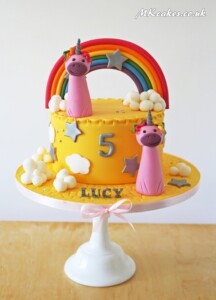 Yellow Unicorns Birthday Cake MK Cakes | One-of-a-kind cakes for every occasion