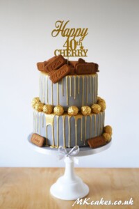 Lotus Biscuits and Ferrero Rocher Dripping Birthday Cake Lotus Biscuits and Ferrero Rocher Dripping Birthday Cake